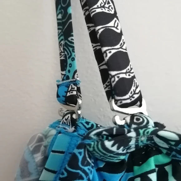 Jantzen Aqua Plus Size Reef Blue Paisley Ruffle One Piece Swim Bathing Suit 14 - Picture 9 of 16